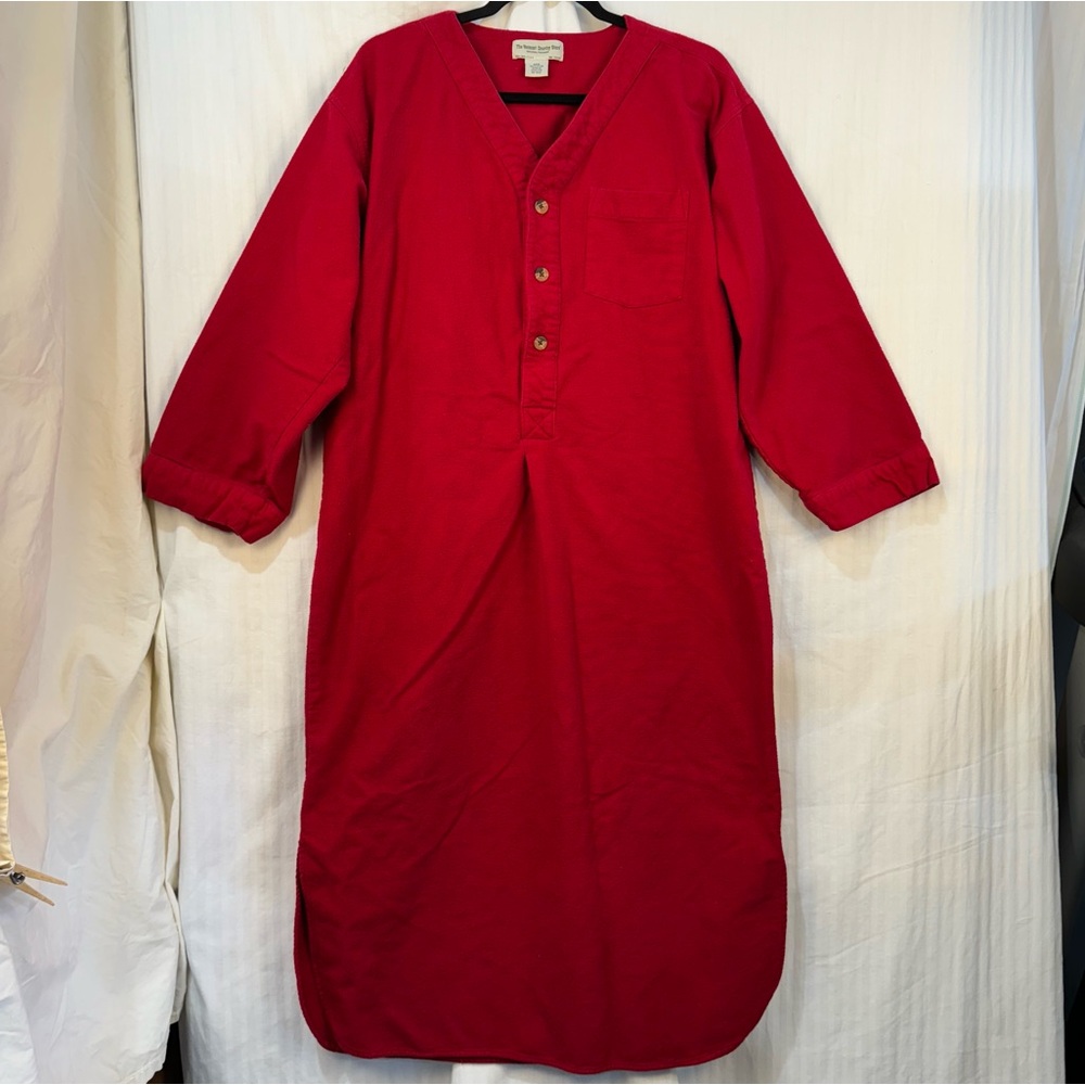 Pendleton Red Long Cotton Nightshirt Pajama